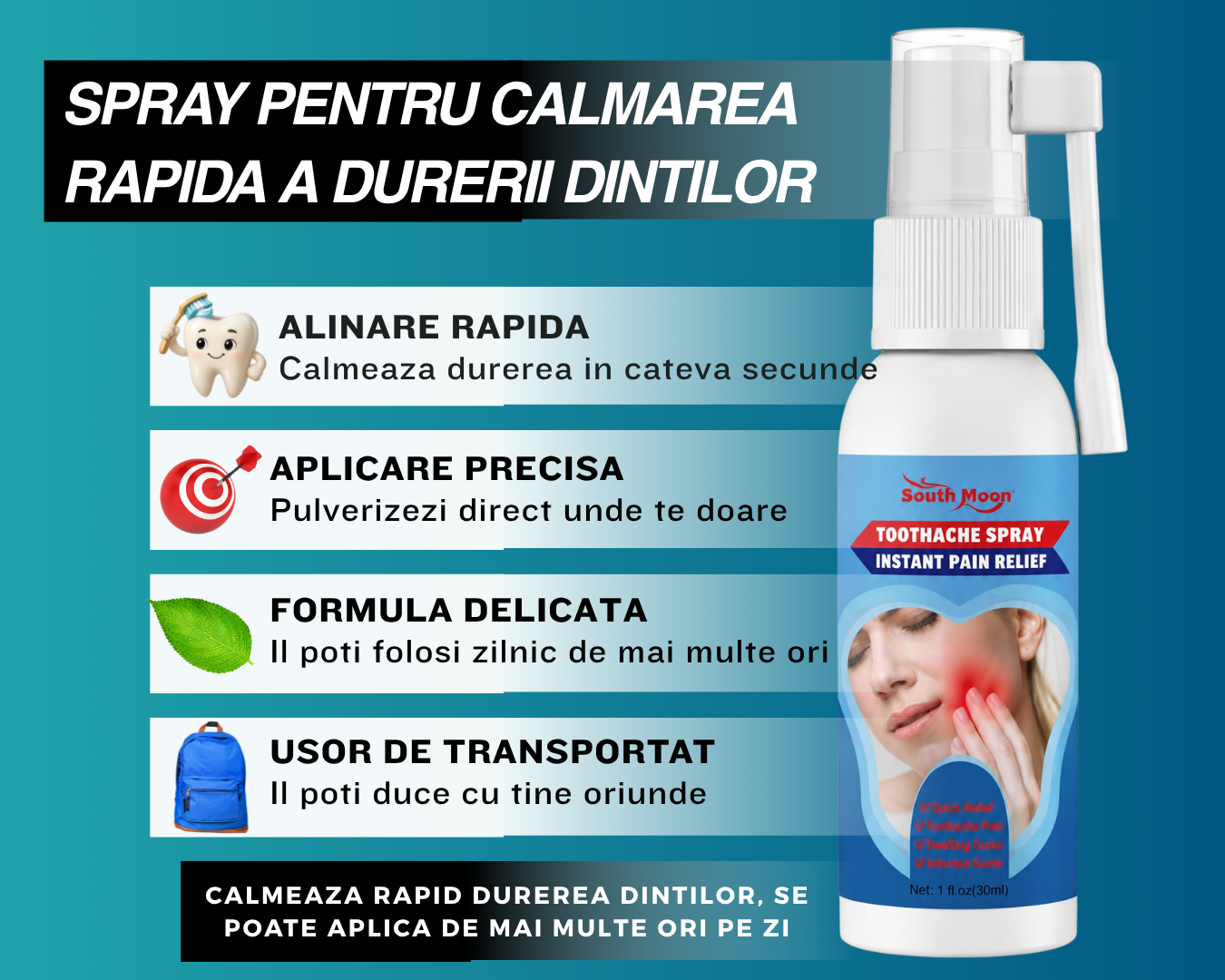 SPRAY PENTRU CALMAREA DURERII A DINTILOR