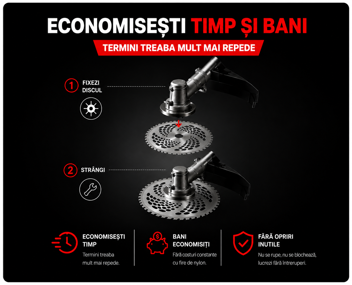 DISC PROFESIONAL PENTRU MOTOCOASA⚡️