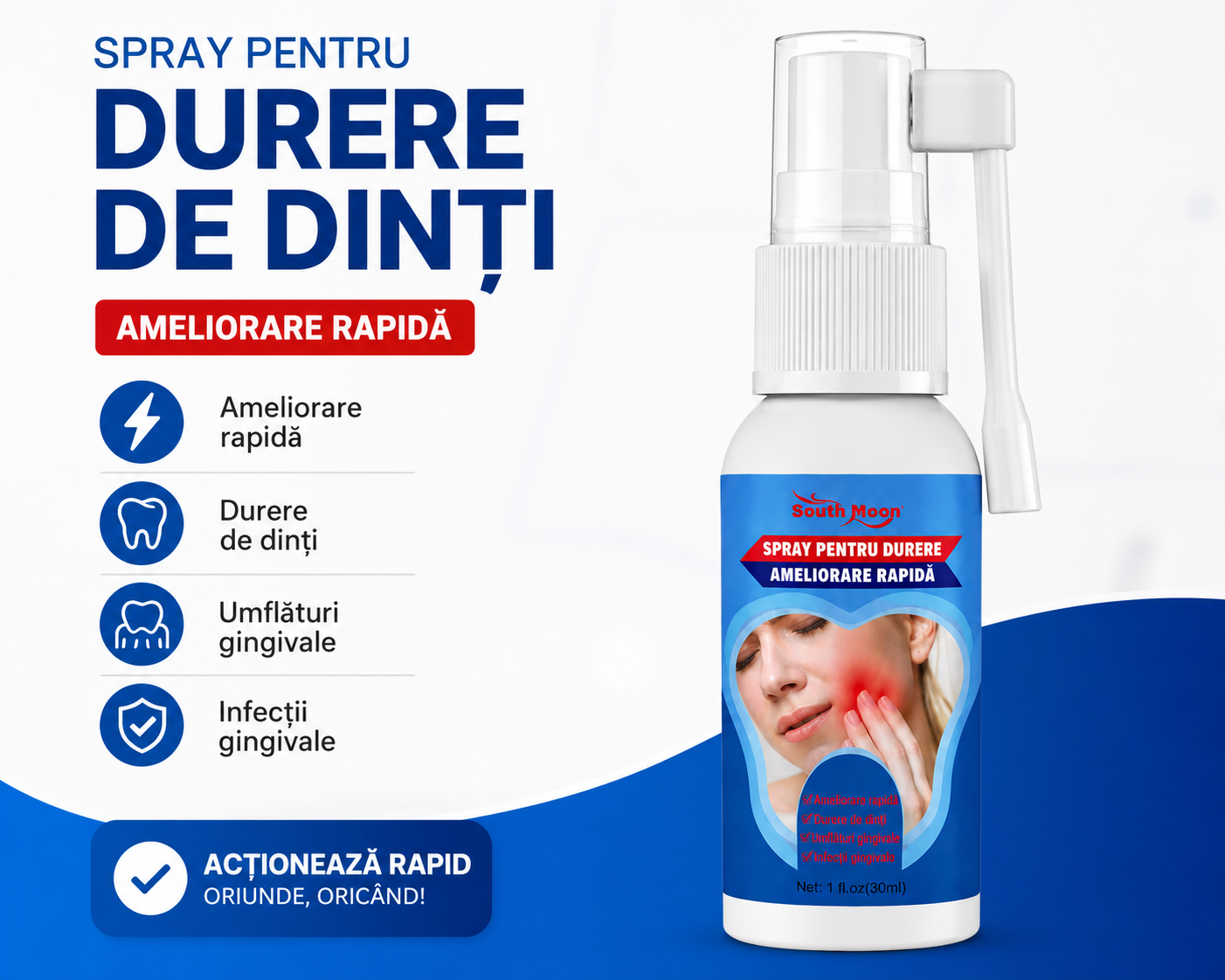 SPRAY PENTRU CALMAREA DURERII A DINTILOR